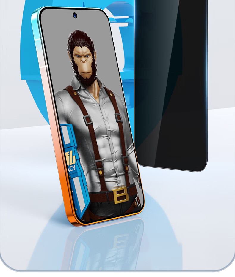 Mr. Blue Gorilla [Clear No Grid] Huawei Pura90promax Screen Protector Pura90promax Tempered Glass Anti-Fingerprint Privacy Dustproof Protective Film 1