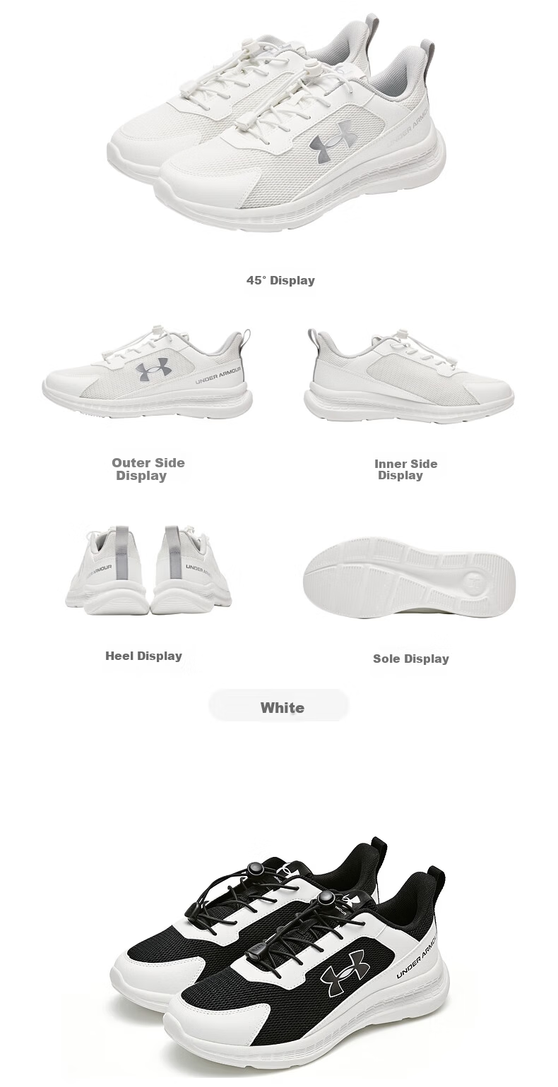 Under Armour Kids' New 2026 Running Shoes Spring Summer Breathable Cushioned Sports Shoes for Boys and Girls 15