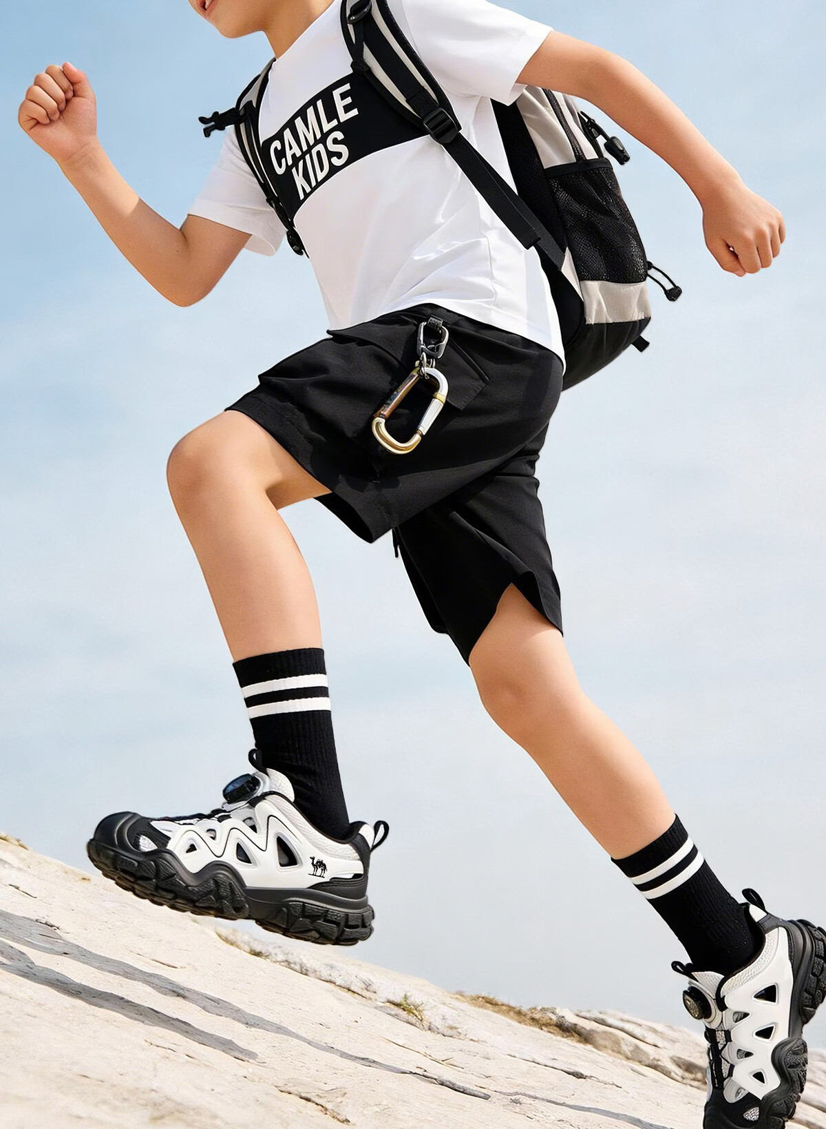 Camel Kids Hiking Shoes Spring Summer Creek Shoes Cute Outdoor Non-slip Toe Protection Sandals for Older Children and Parent-Child Models 4