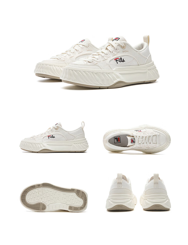 FILA Official Women's Shoes FOSSO 1+ Canvas Shoes 2026 Summer Rock Walking Shoes 1+ Fashion Casual Shoes 43