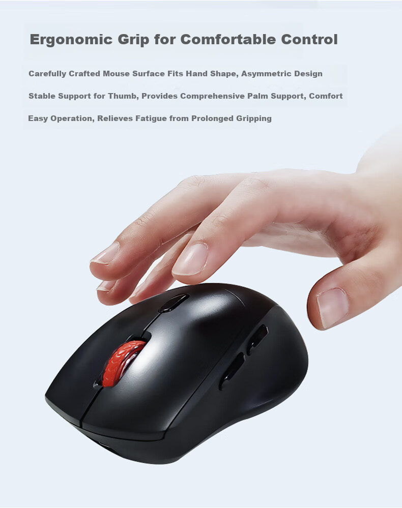 Lenovo Wired Mouse MW11, Office Mouse Portable, Quiet Buttons, USB Interface, 1.5-Meter Cable, Plug And Play, All-In Laptop Desktop Mouse 2