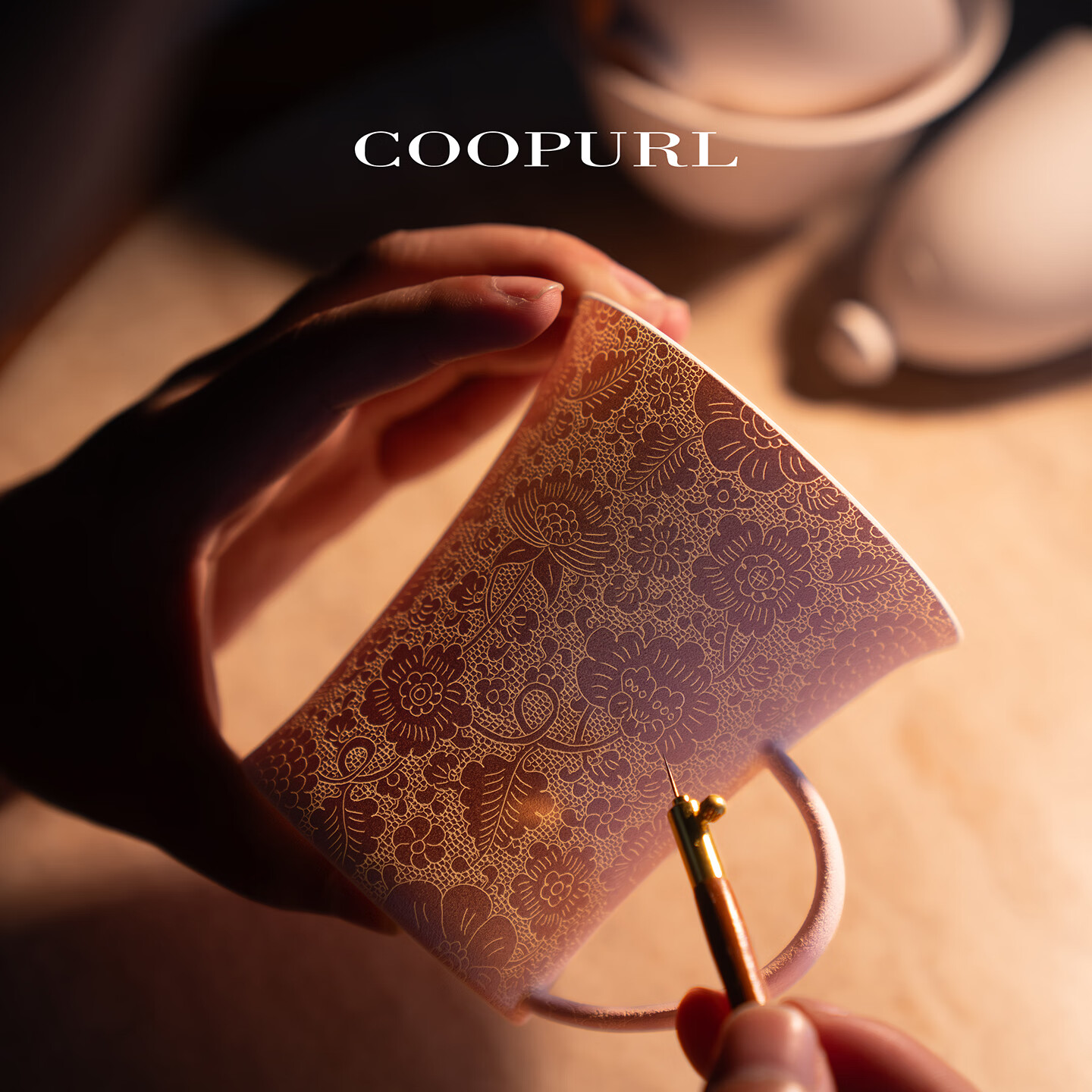 Gubopa Carved Jingdezhen Large Capacity Premium Exquisite Handmade Mug High-Value Coffee Cup Ceramic Birthday Gift Box Set
