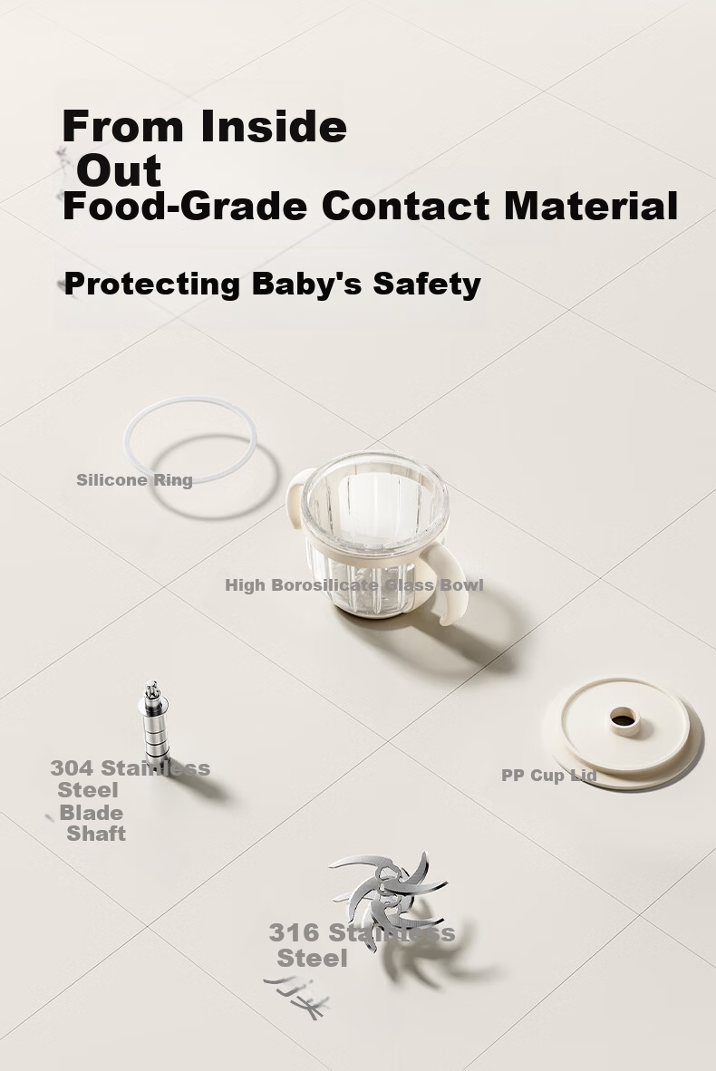 Little White Bear Baby Food Processor Small Infant Food Maker Multi-Function Blender 6028 16