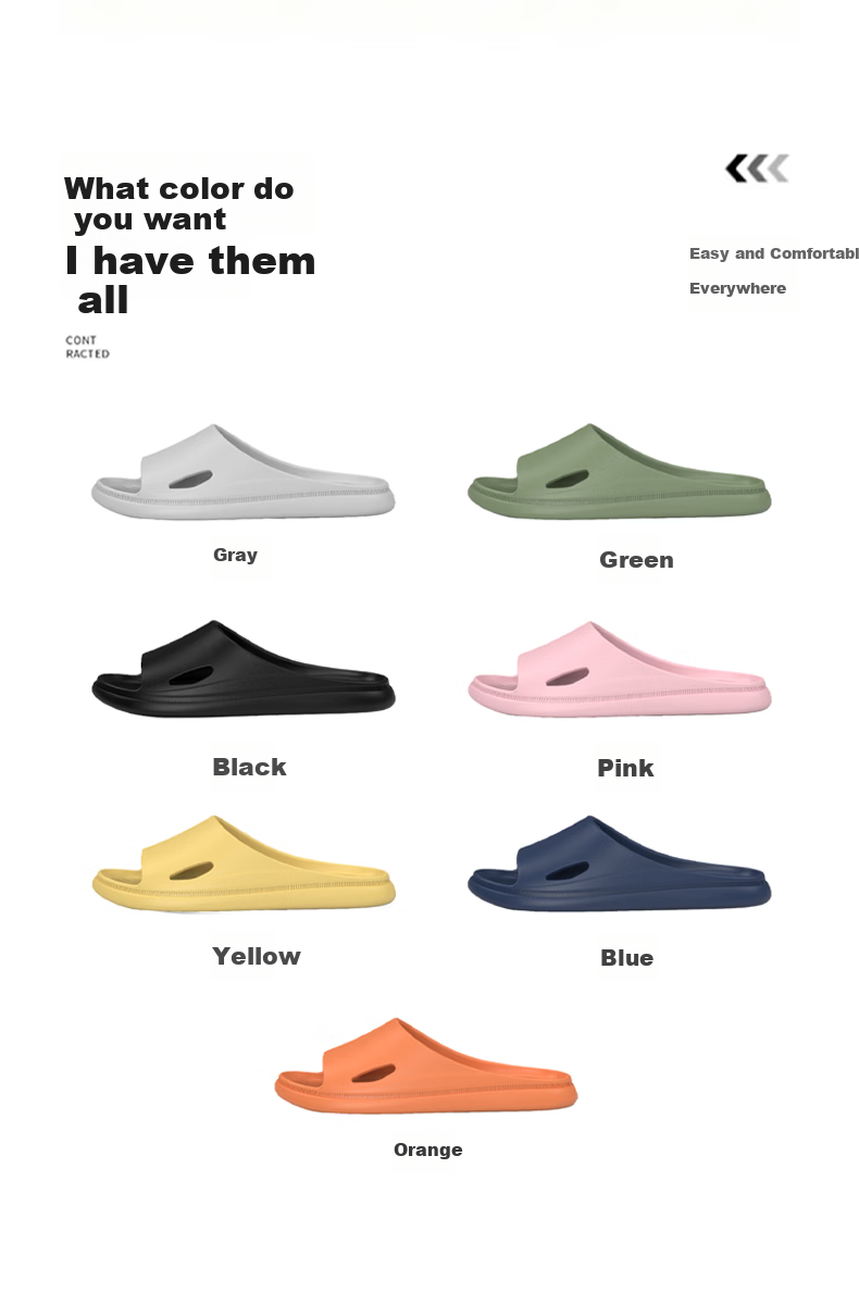 Qiumuxi Men's Slip-Resistant Thick-Soled EVA Indoor Quiet Home Bathroom Couple's Slippers with Soft Sole Feeling 8