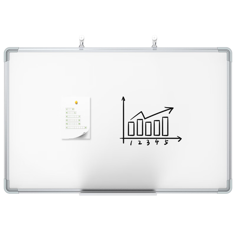 AUCS Double-Sided Whiteboard Wall-Mounted 120x90cm Magnetic Office Meeting Room Teaching Whiteboard Erasable Small Blackboard for Home Children Company J1290LB-Y