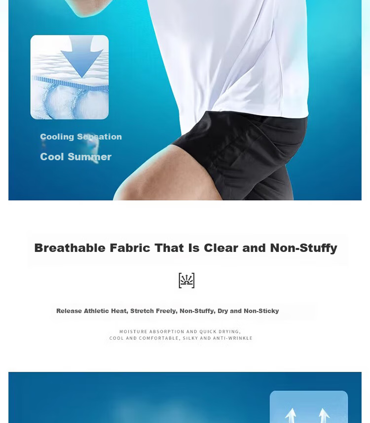 LI-NING Men's Summer Quick-Dry Breathable Short Sleeve T-Shirt AHST575-1-S 7