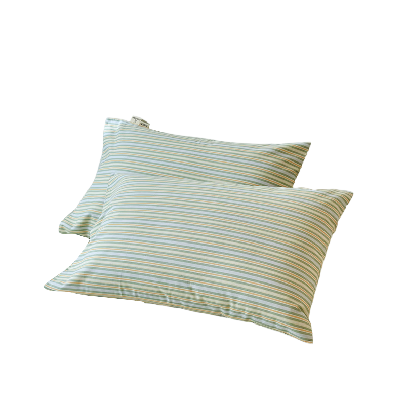 MUJI A-Class 100% Cotton Coarse Fabric Pillowcase Pure Cotton Summer Student Dormitory Pillow Cover 48*74cm Pair