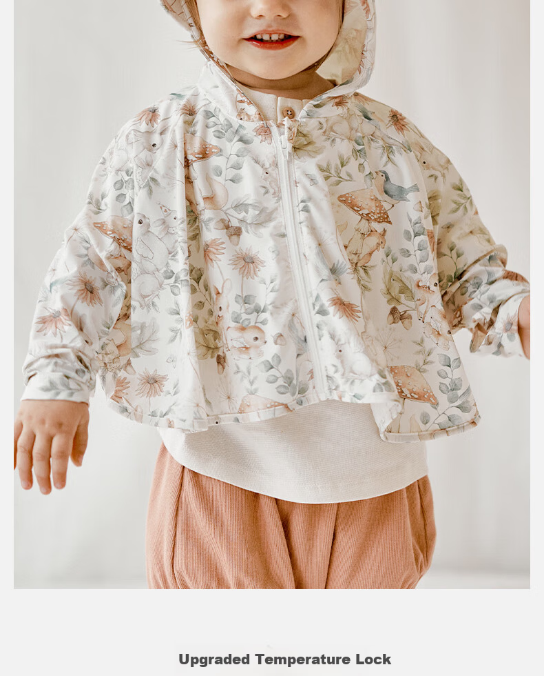 OAK FAMILY Kids UPF 100+ Sun Protection Jacket Summer UV Protection Baby Boys Girls Coat Alice Garden 6