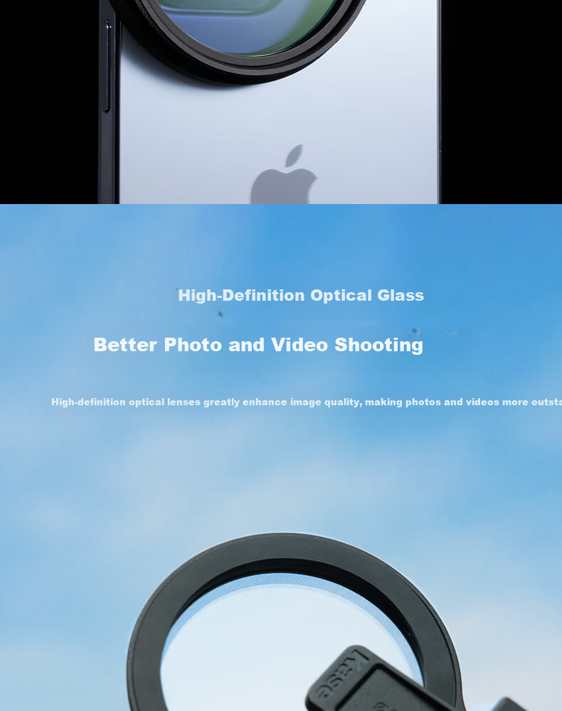 Kase Magnetic Polarizing Filter CPL Polarizer with Phone Clip Set for Landscape, River, Museum, Street Photography, Travel Photography Filter Kit 4