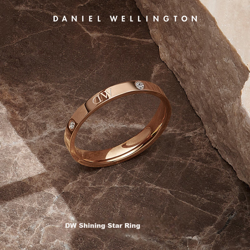 Daniel Wellington DW Women's Ring Rose Gold Size 48 Starry Couple Ring Gift for Girlfriend 520 DW220