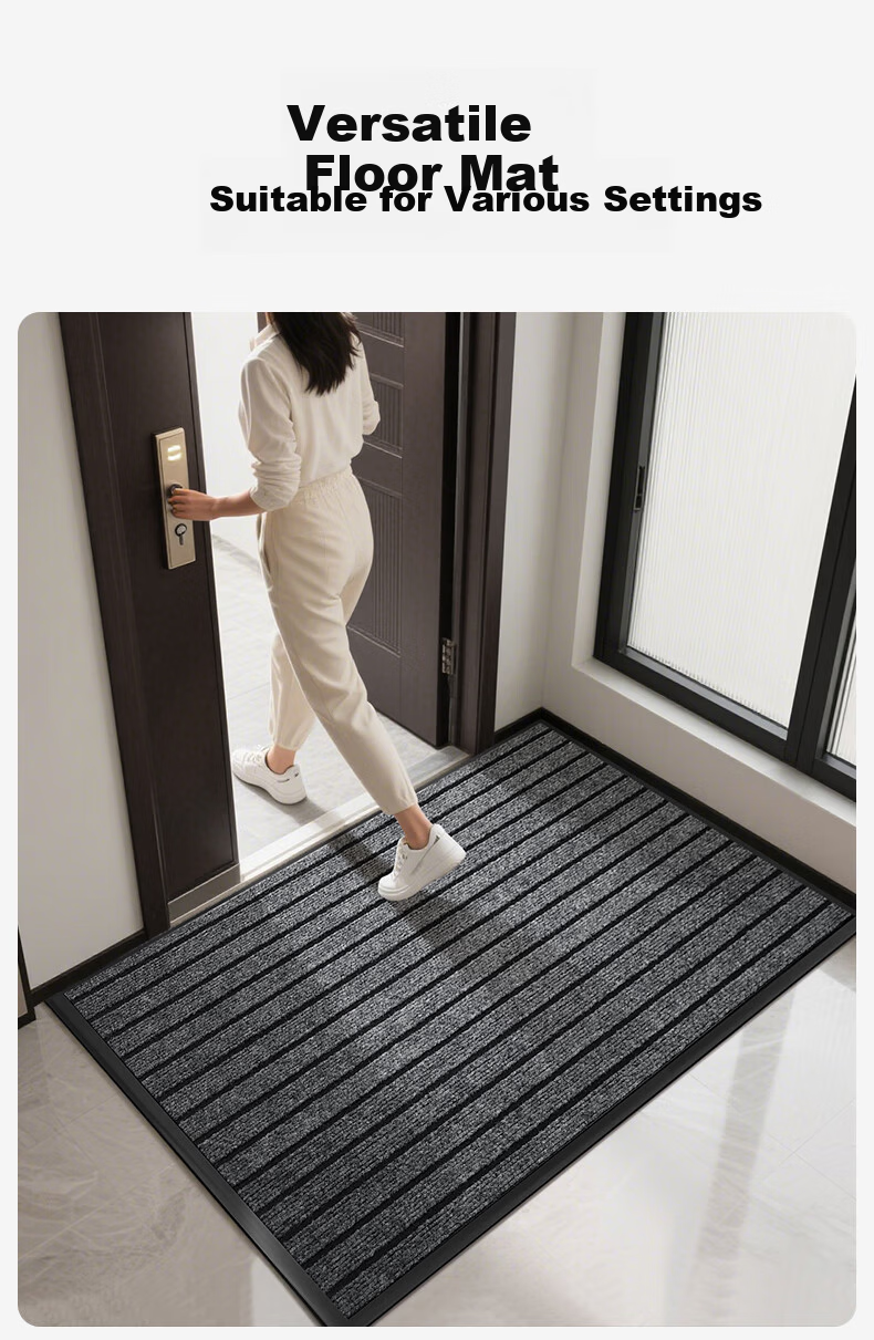 Huaxu Entrance Door Mat Home Floor Mat Hotel Welcome Absorbent Non-Slip Large Customizable Doormat 19
