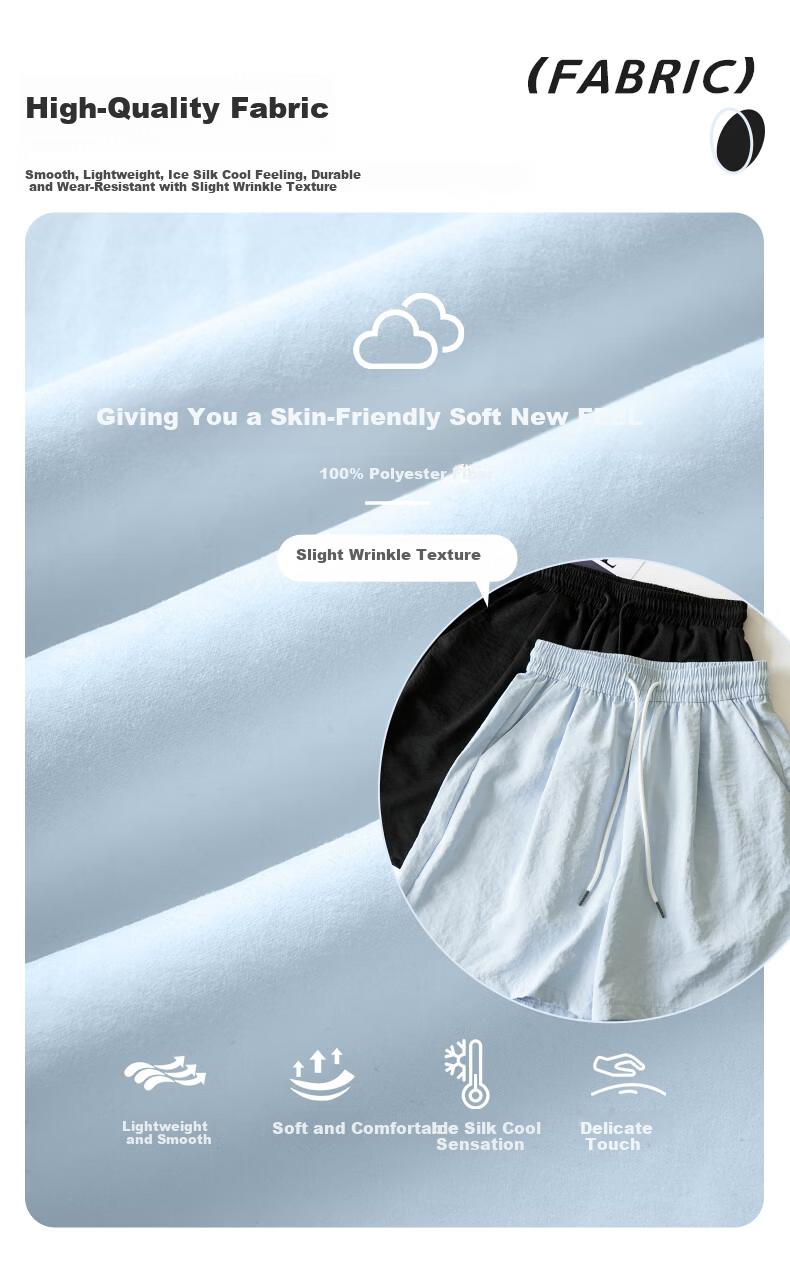 Jeanswest Women's Summer New Fashion Versatile Cool Milk Fabric High Waist Slim A-Line Shorts 6