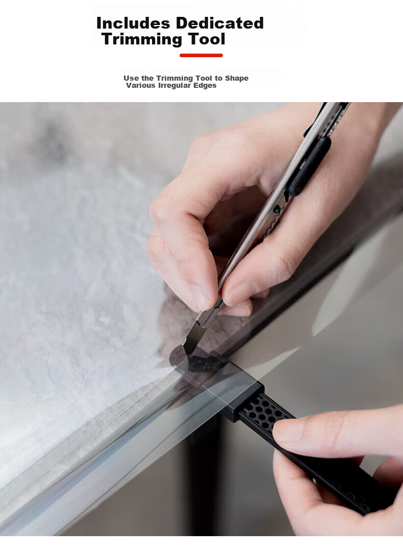 Xiruo Rock Slab Dining Table Protective Film, Heat-Resistant, High-Temperature Resistant, Coffee Table Marble Countertop Furniture Film, Desk Surface Protection Film 7