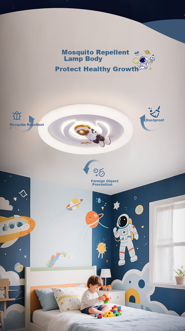 NVC LED Smart Eye-Protection Bedroom Ceiling Light, Children's Room Full-Spectrum High Color Rendering 2025 Cream Planet 10