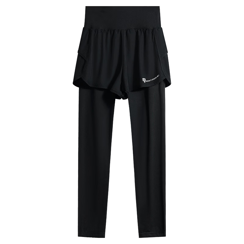 Baisirong Loose Fit Plus Size Quick-Dry Running Sports Pants for Women High-Waist Mid-Length Summer Pilates Yoga Capris