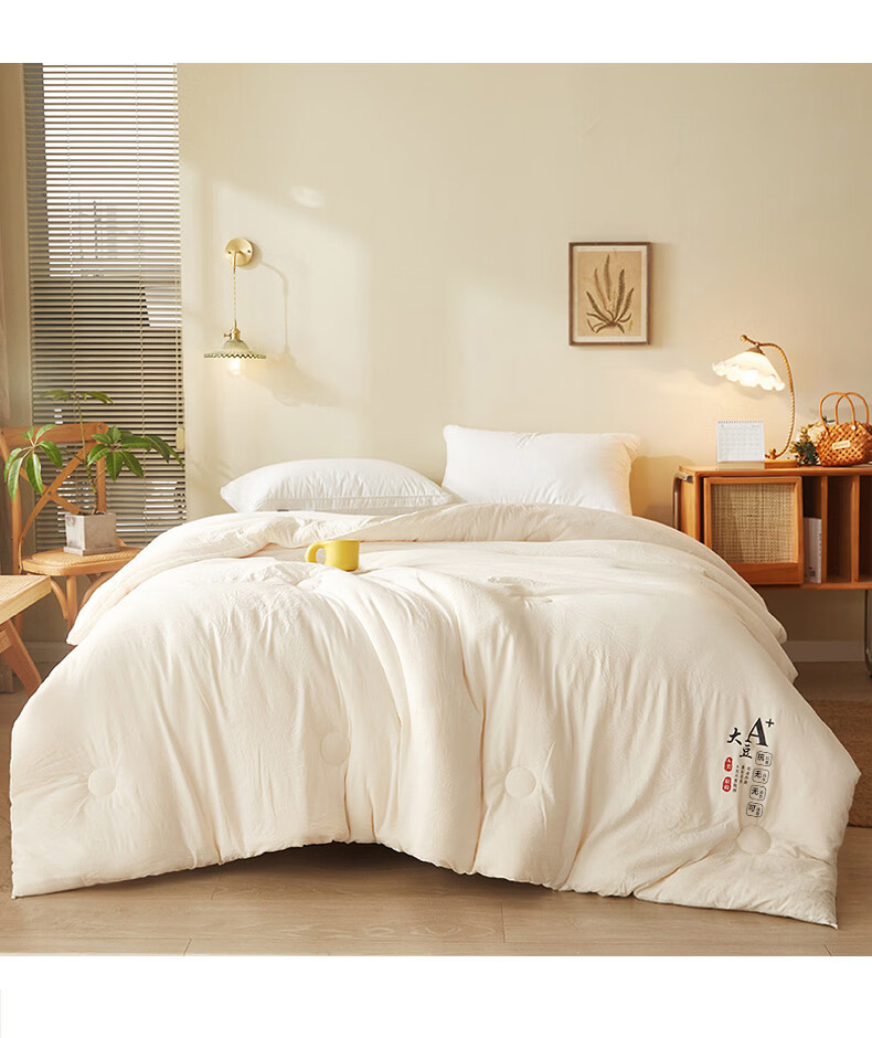 MUJI Class A 10% Soybean Fiber Quilt Double Spring and Autumn Air Conditioning Quilt Four Seasons Thickened Cotton Core 6 Jin 200x230cm 10