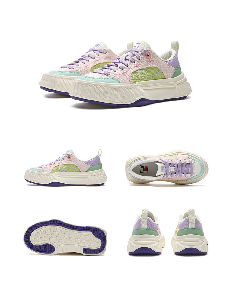 FILA Official Women's Shoes FOSSO 1+ Canvas Shoes 2026 Summer Rock Walking Shoes 1+ Fashion Casual Shoes 44