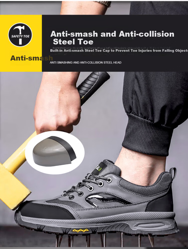 SHENGLI Safety Shoes for Men, Anti-Smashing, Puncture-Resistant, Breathable Work Boots 3350 Size 42 3