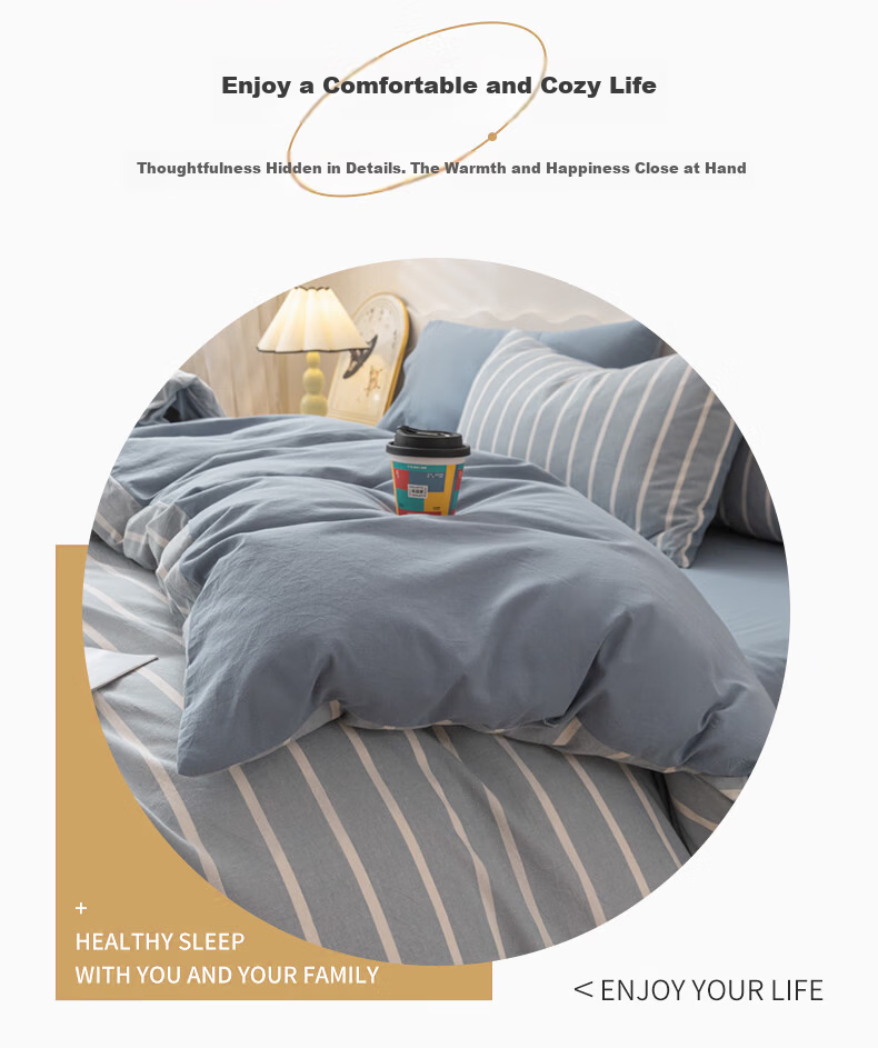 Grace 7A Antibacterial Duvet Cover, 100% Cotton Plaid Duvet Cover, Soft Breathable All-Season Duvet Cover, Gisen 200*230cm 9