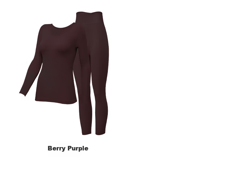 Herbal Original Women's Thermal Underwear Set Autumn Winter New Slimming Heat Energy Waist Shaping Base Layer Shirt and Pants 16