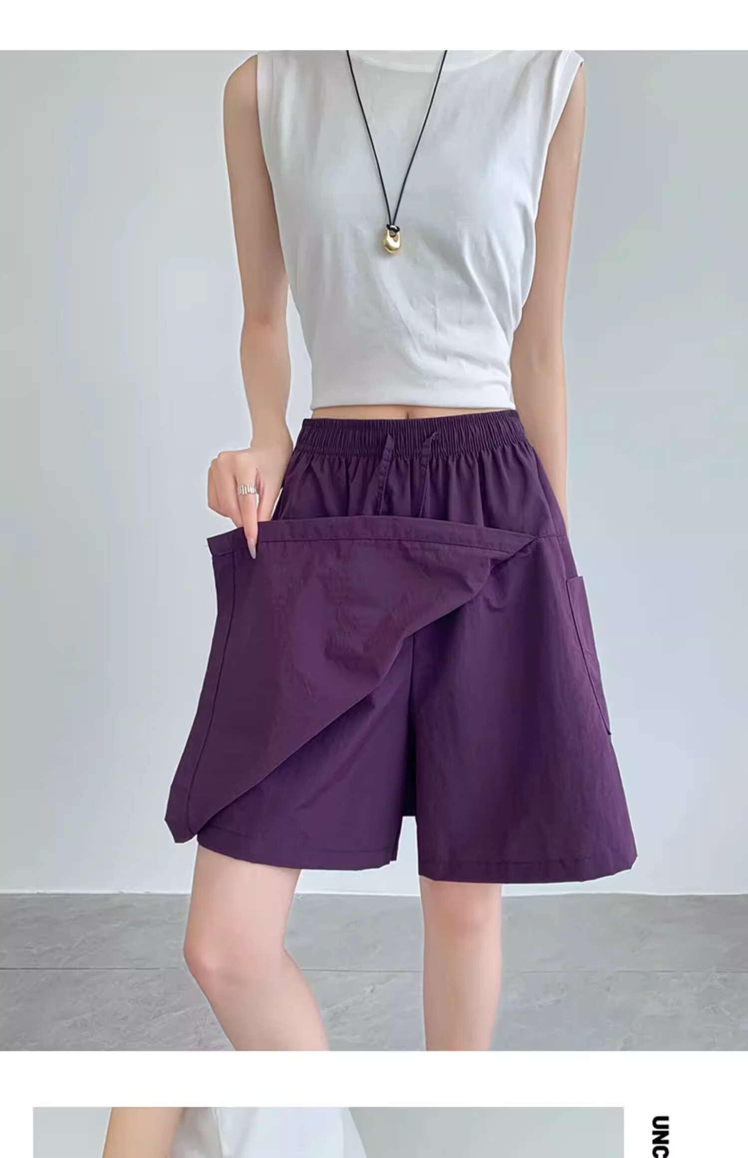 Yishangmei Women's Quick-Dry Summer Shorts 2026 New Ice Silk Casual Sports Skirt Pants Five-Point Shorts Mini Skirt 20
