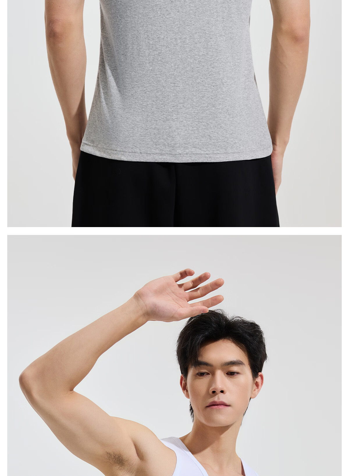 Yiershuang [Cooling Mint] Men's 100% Cotton 10A Antibacterial Sweat-Absorbing Sleeveless T-Shirt Sports High Elastic Base Layer Vest 21