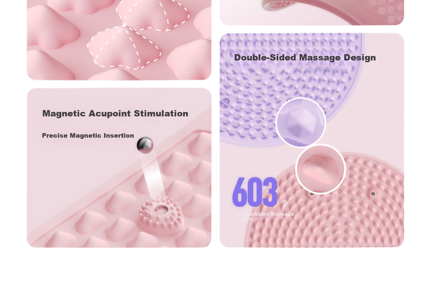 Keep Liquid Soft Silicone Acupressure Board Large Size Food Grade Ultra Slow Running Foot Massage Acupoint Toe Pressure Board Pro - Pink 12