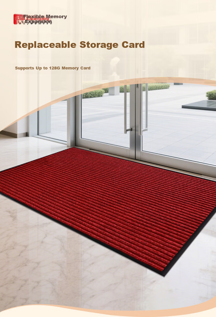 Jushi Yi Double Stripe Door Mat Entrance Hallway Mat Kitchen Absorbent Floor Mat Stair Mat 90x120cm Red 1