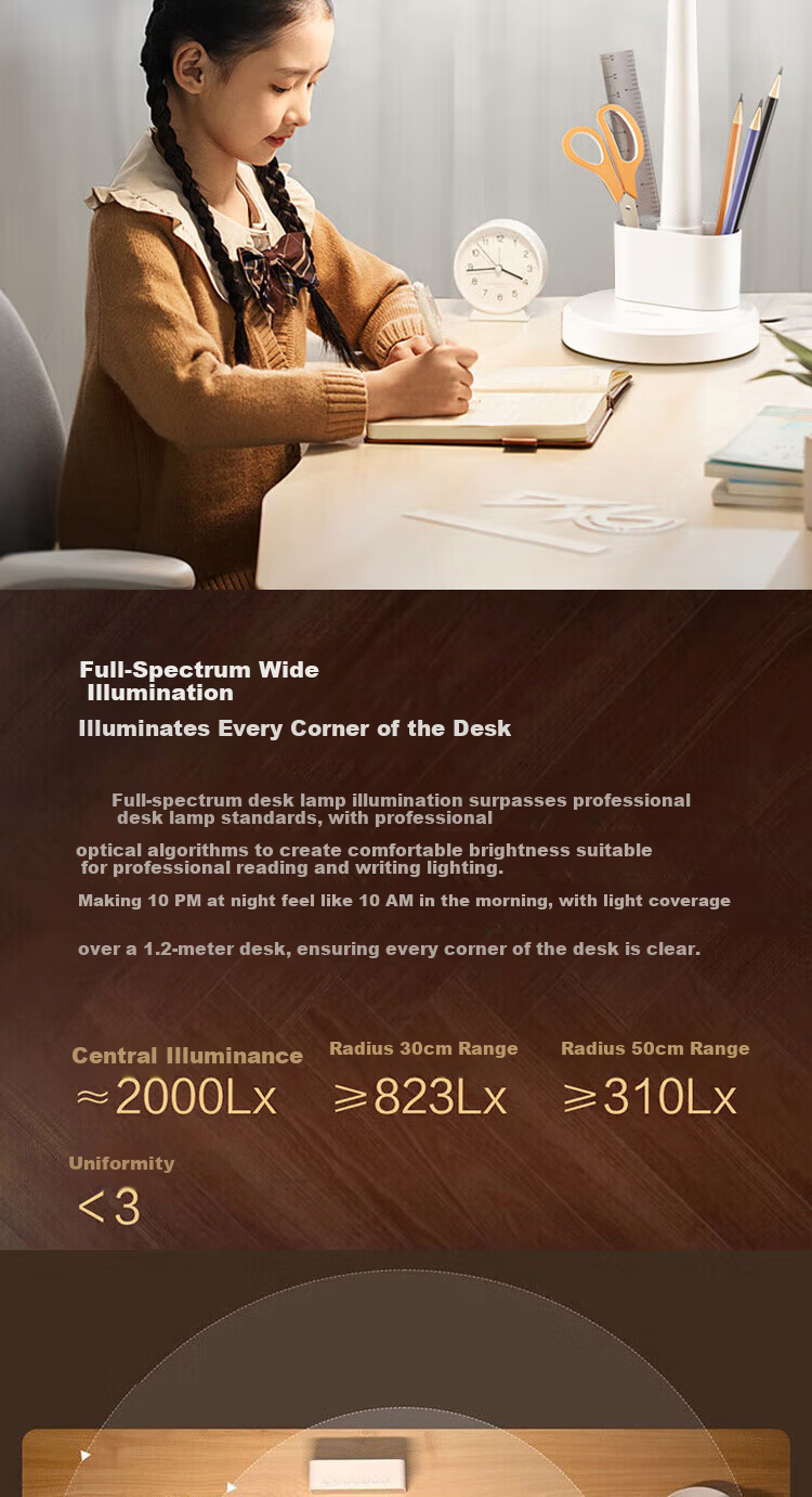 Bolanger Desk Lamp, Eye Protection, Study Lamp, Dormitory Lamp for Students, Rechargeable Table Lamp, Children's Bedroom Bedside Lamp, Reading Light 6