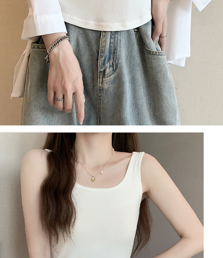Yiershuang Women's Breathable Thin Spring Summer Tank Top Bra Integrated Camisole 14