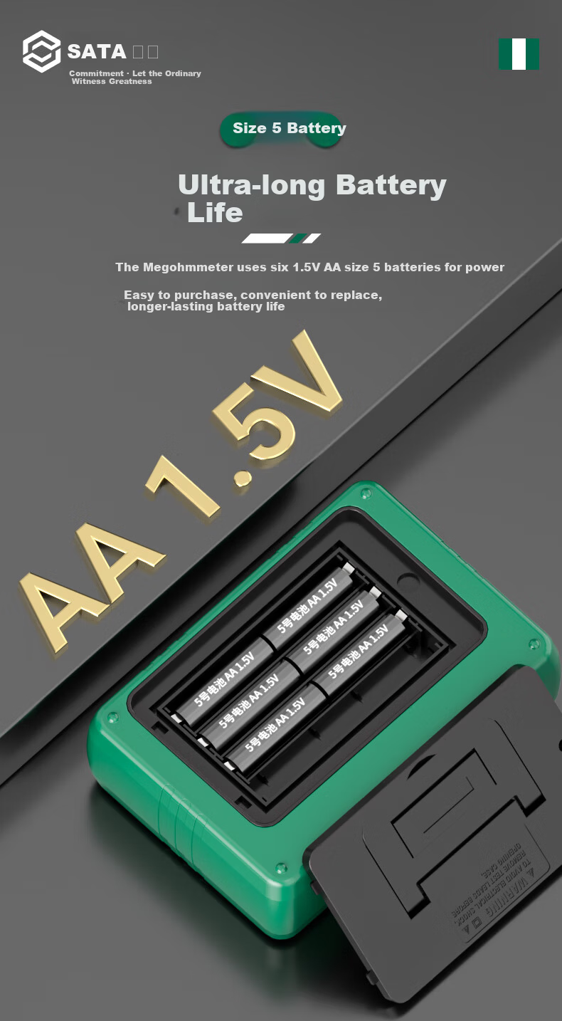 SATA Insulation Resistance Tester Digital Electronic Megohmmeter High Voltage 1000V Leakage Meter D05994 10
