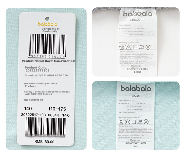 Balabala Summer Pajama Set Air Conditioning Clothes Boys Homewear [Designer SICO Mall Same Style] 206225171105 18