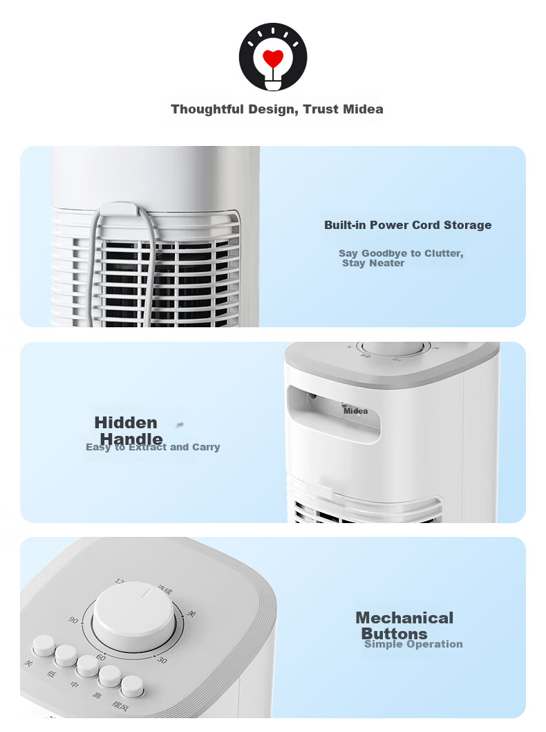 Midea [Mother and Baby Care] Dual Purification Bladeless Fan DC Inverter Quiet Tower Fan Voice Remote Control Floor Fan High Power Home Electric Fan AMS150J-GM 16