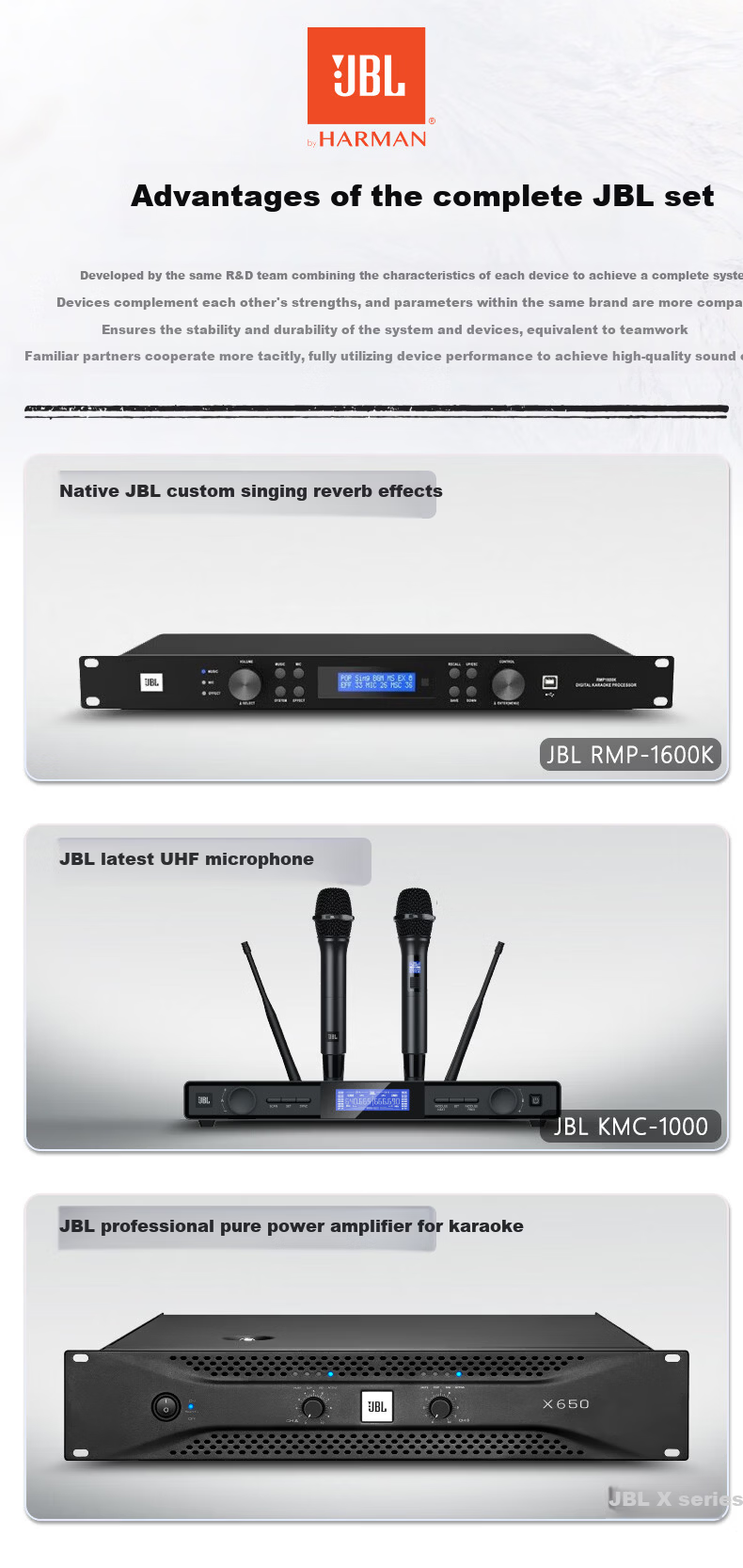 JBL KEM3100LE Home Theater KTV Sound System Karaoke Machine All-in-One 10-Inch Professional Speaker Set 2