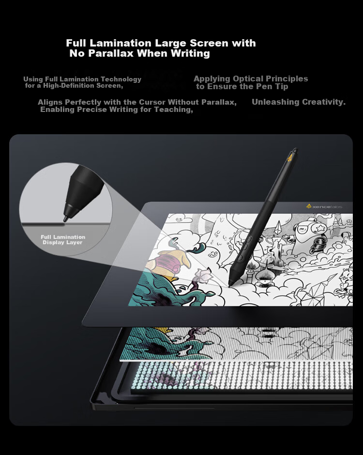 Xencelabs Matisse 16 Education Edition 4K OLED Ultra HD Drawing Tablet Pen Display for Painting Handwriting Flat Fashion Animation 3D Modeling Creative Teaching Design 12