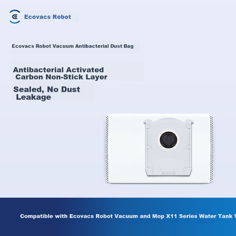 ECOVACS Robot Vacuum Cleaner Odor-Resistant Antibacterial Dust Bags*3 (Compatible with X11 Series Water Tank Version/T90 Water Tank Version/X12 Series Water Tank Version) [Accessories]