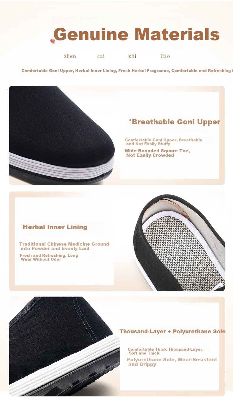 Busheyuan Traditional Cloth Shoes Thousand-Layer Sole Slip-On Casual Men's Low-Cut Elderly Old Beijing Cloth Shoes Mesh 38 4