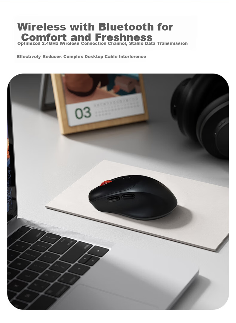 Lenovo Wired Mouse MW11, Office Mouse Portable, Quiet Buttons, USB Interface, 1.5-Meter Cable, Plug And Play, All-In Laptop Desktop Mouse 5