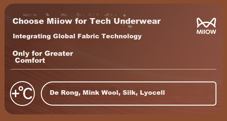 MiiOW 8-in-1 Mink Fur and Silk Knee Support Cotton Pants Men's Thermal Thickened Fleece Antibacterial Cold-Resistant Long Johns 1