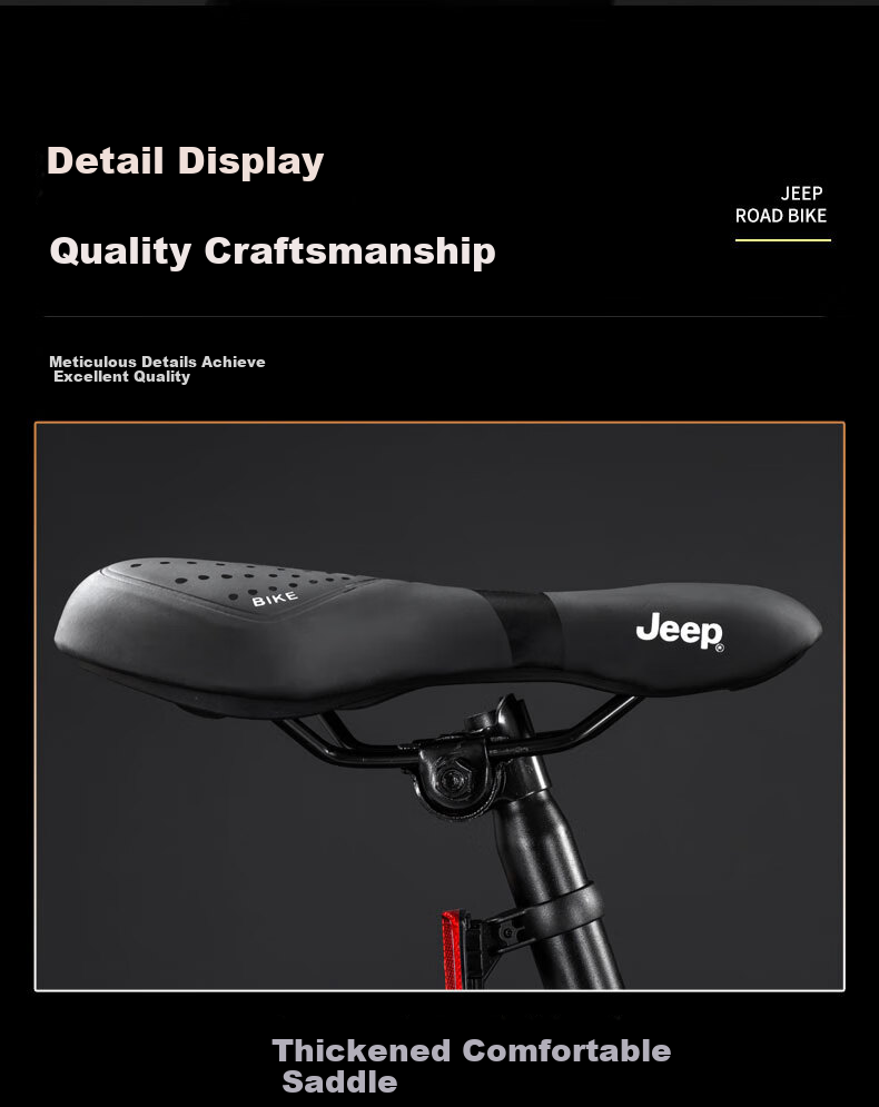 JEEP Mountain Bike RC750 Carbon Steel White Moonlight 27.5 Inch 27-Speed Shock Absorbing Commuter Bike for Men and Women Students 22