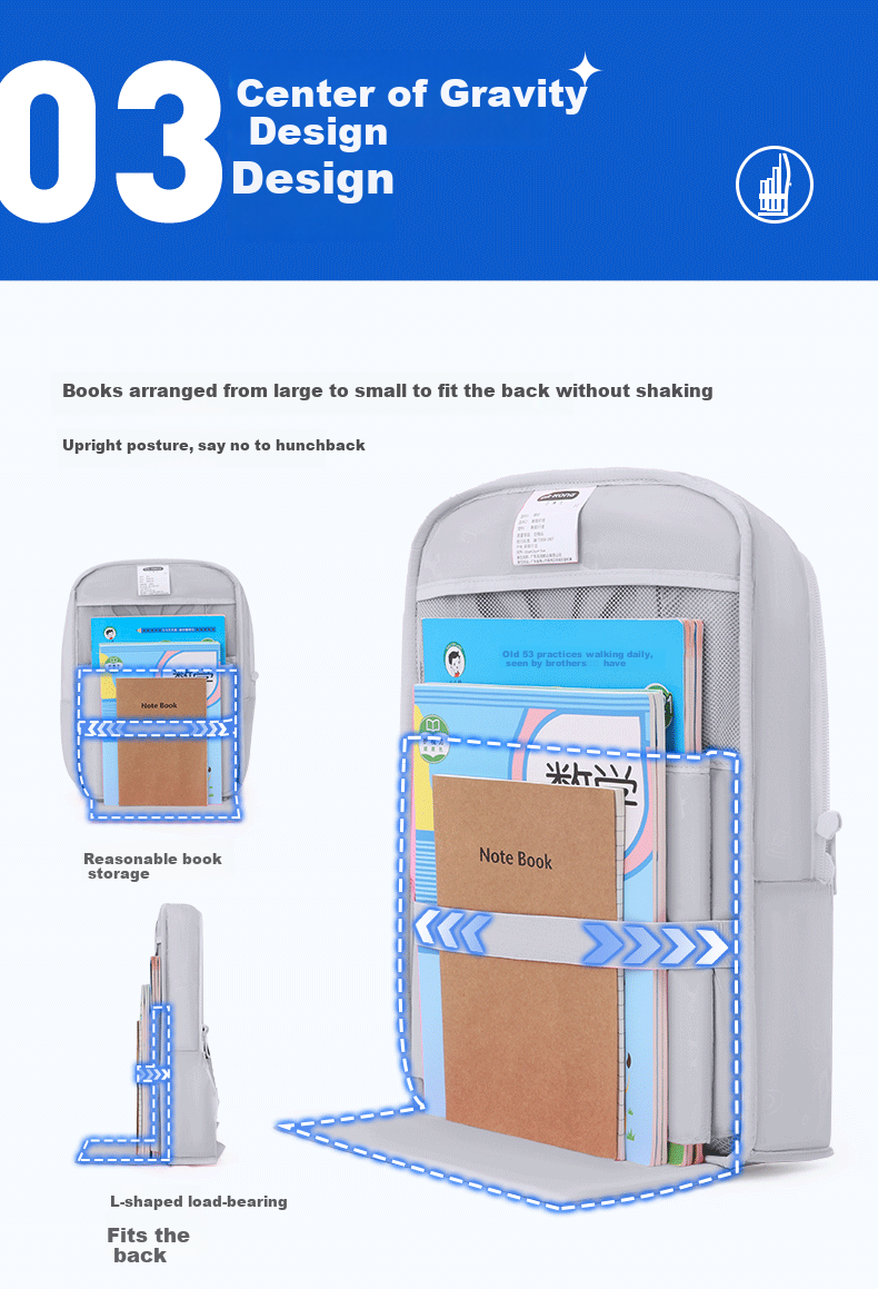 DR·KONG Middle School Student Backpack Girls Spine Protection Lightweight Boys Trendy Large Capacity High School Student Shoulder Bag 3