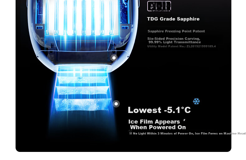 Ulike Pro10S Sapphire Ice Point Hair Removal Device Intelligent Skin Analyzer Men's Hair Removal Beauty Instrument Birthday Gift for Girlfriend 7