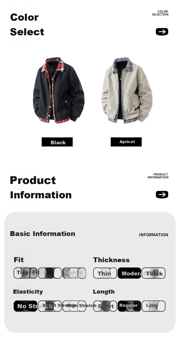 VANCAMEL Men's Youth Lapel Workwear Casual Two-in-One Outdoor Windproof Jacket Beige XL 3