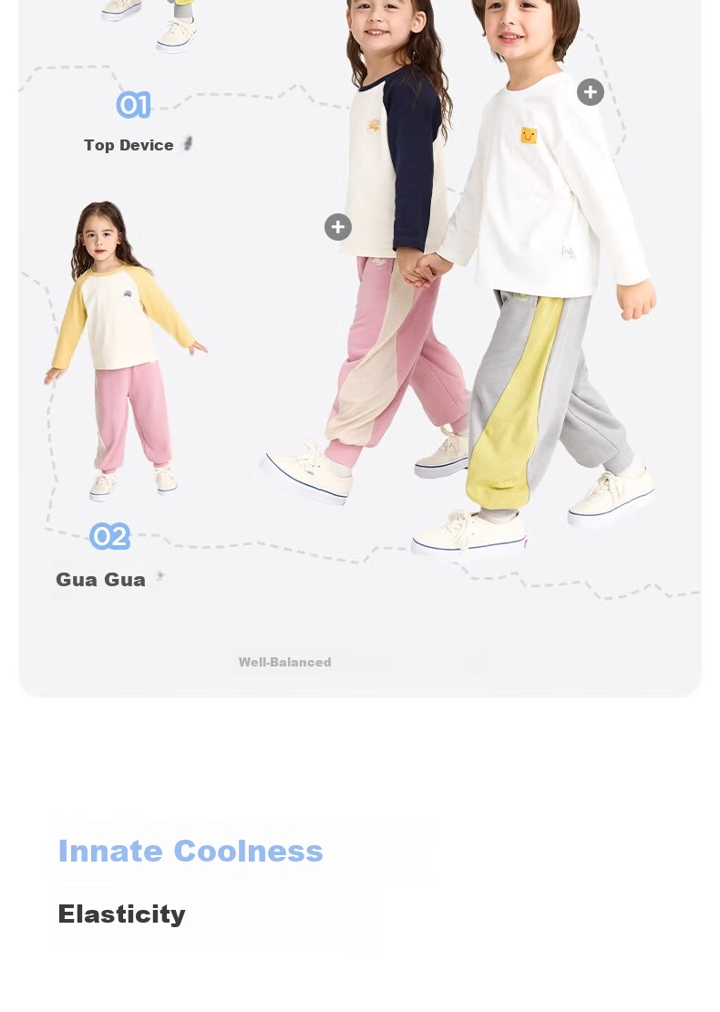 Niduoxiong Spring New Children's Sweatpants Boys and Girls Spliced Mesh Jogger Pants Breathable Baby Long Pants 13