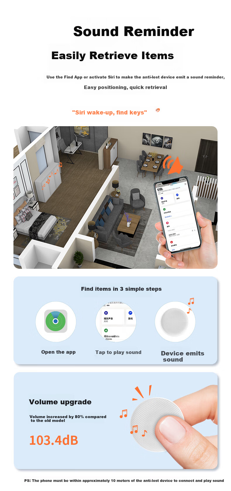 GDGO Apple Tracker Anti-Lost Waterproof Locator for AirTag Cat Dog Pet Collar Scarf Electric Vehicle Positioning Device MFi Certified 5