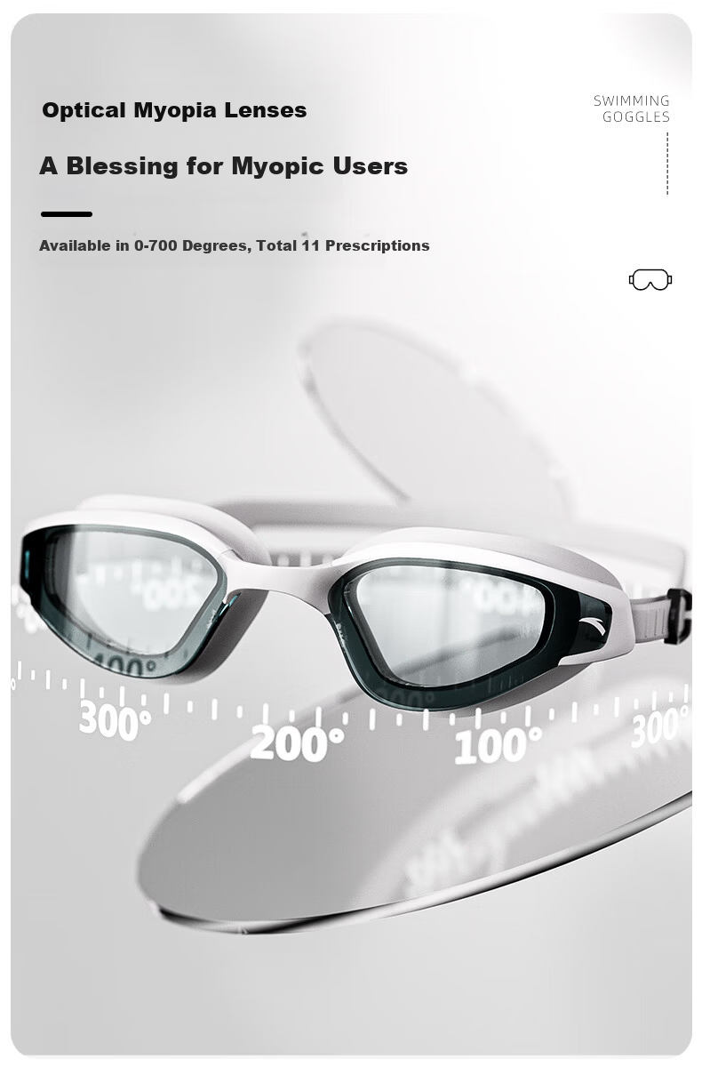 ANTA Unisex Swimming Goggles HD Waterproof Anti-Fog Professional Sports Training Clear Lens Blue Electroplated 6