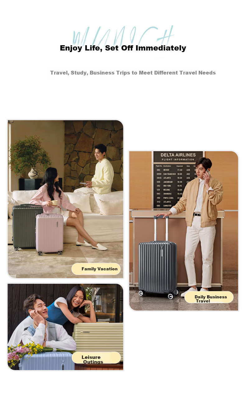 Mei Travel 24-inch Expandable Luggage Suitcase with Trolley, Student Password Lock, Hu Xianxu Style 79B Lilac Pink 4