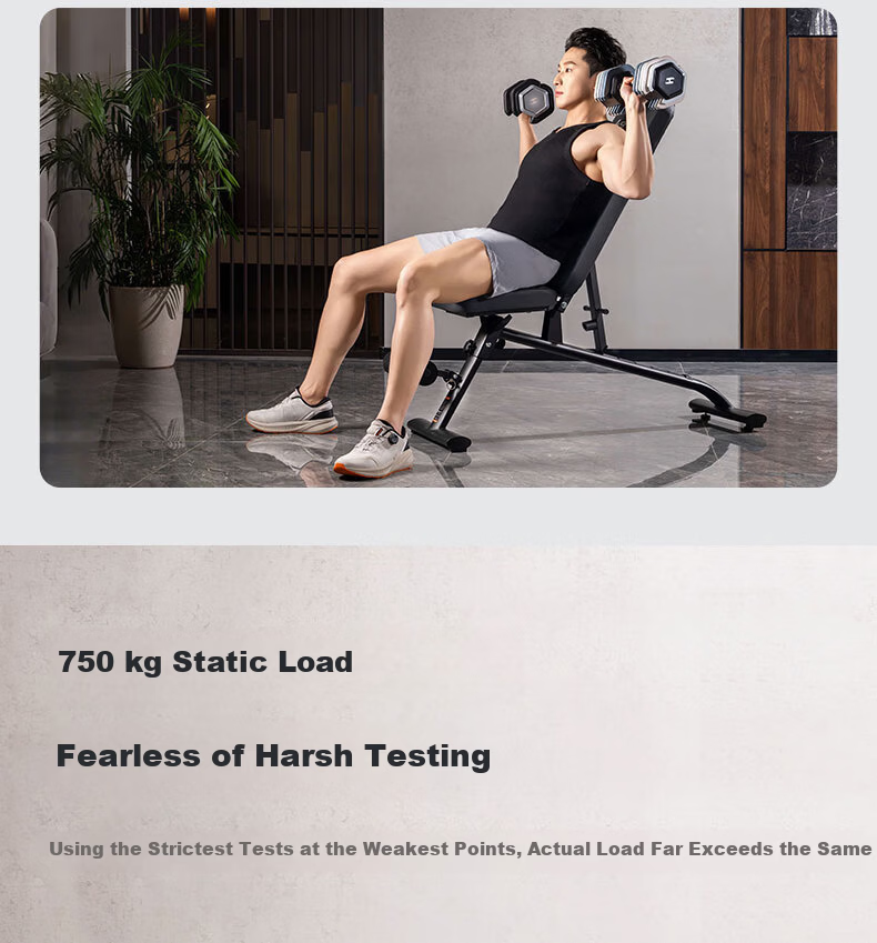 SHUA Adjustable Foldable Dumbbell Bench Home Gym Training Equipment SH-G593 7