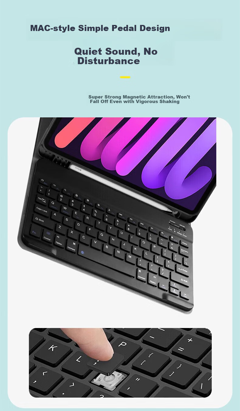 Soyin Apple iPad Pro Keyboard Protective Case 11-inch Magic Keyboard Mouse Set 2022/21/20/18 Models Tablet Stand Bluetooth External with Stylus Pen 9