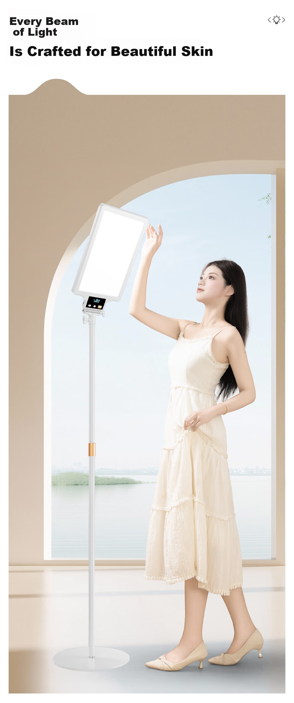 Kerunle Full Spectrum LED Panel Fill Light Photography Soft Light Professional Food Beauty Video Desktop Live Streaming Light 8